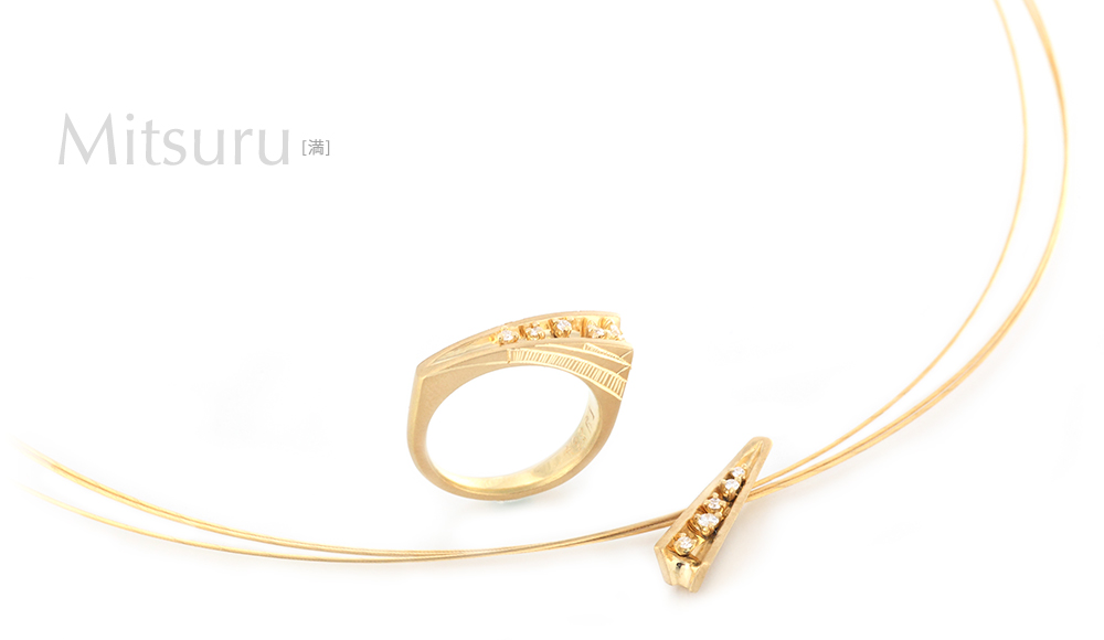 Mitsuru[満 ]K18 Diamond Pendant , Ring / modern contemporary japanese designers jewelry SHINKO STUDIO