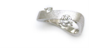 K18WG Diamond ring custom made