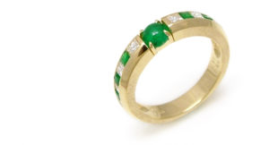 K18 Emerald ring custom made