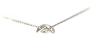 K18WG diamond pendant coustom made