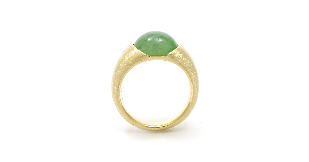 K18 Jade Ring Custom made SHINKO STUDIO