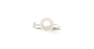 Pt Akoya Pearl Diamonds Ring Custom order SHINKO STUDIO