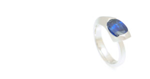 Pt Sapphire Ring Custom Made SHINKO STUDIO