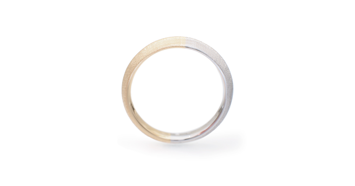 Pt950/K18 2 color wedding band Order ring | SHINKO STUDIO | Design 