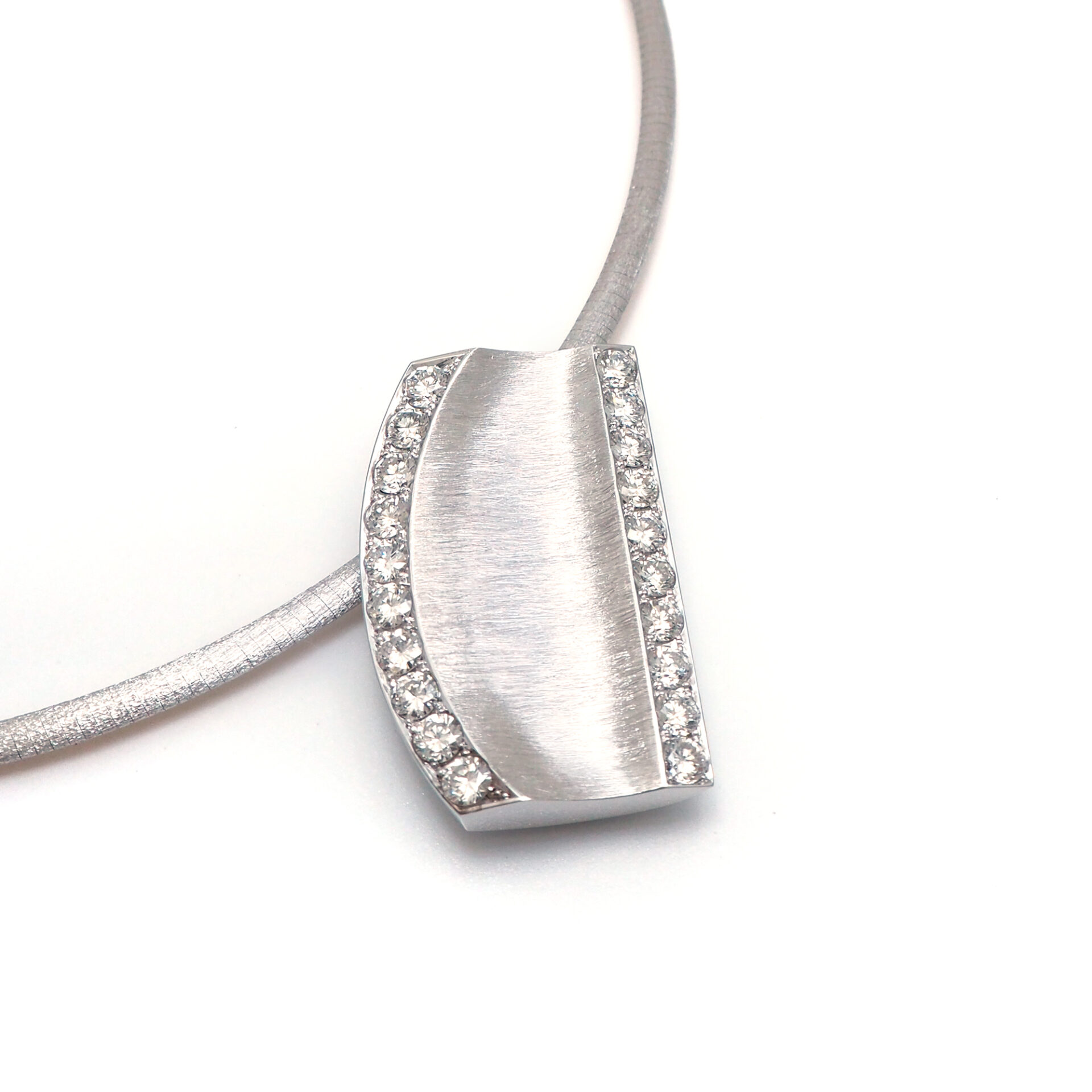 K18WG Diamonds Pendant Custom Order Contemporary Jewelry Design SHINKO STUDIO JApanese Jewelry
