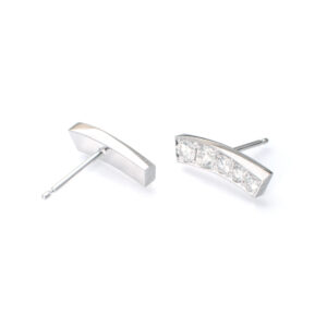 Pt Diamonds catch back earrings custom order jewelry SHINKO STUDIO