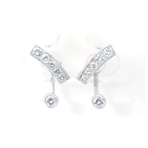 Pt Diamonds catch back earrings custom order jewelry SHINKO STUDIO