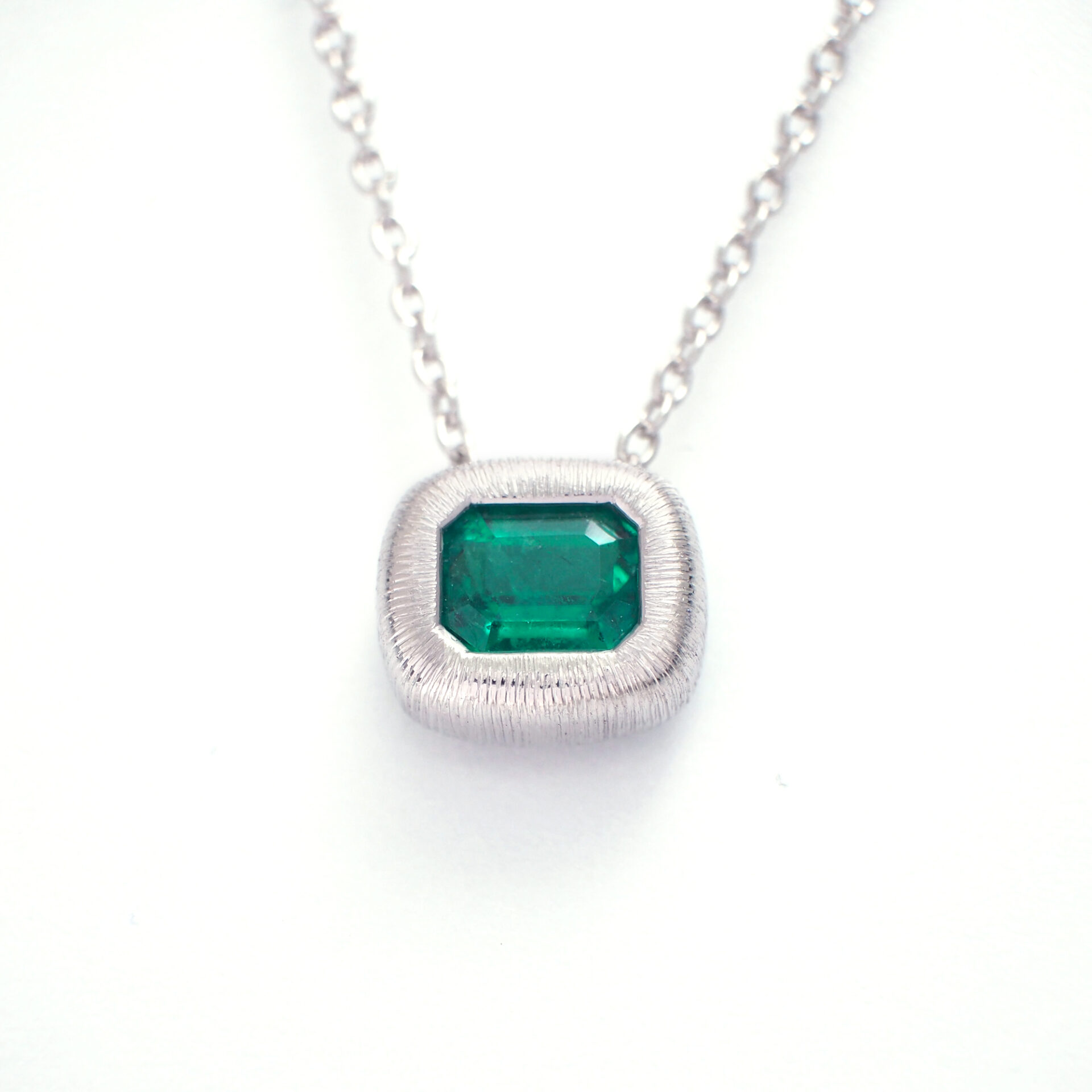 Pt950 Emerald Pendant Customorder Remake Japanesejewelry Tokyo jewelry SHINKOSTUDIO