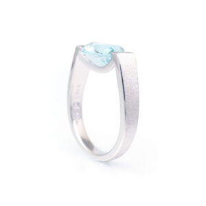 Pt950 Aquamarine Ring Bespoke