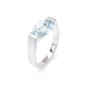 Pt950 Aquamarine Ring Bespoke