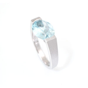 Pt950 Aquamarine Ring Bespoke