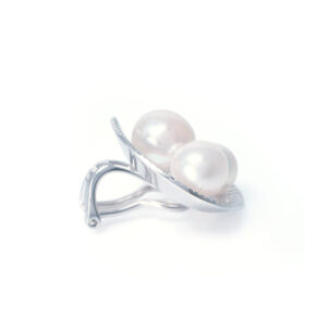 Pt950 Pearl Earrings with Japanese Engraving Bespoke