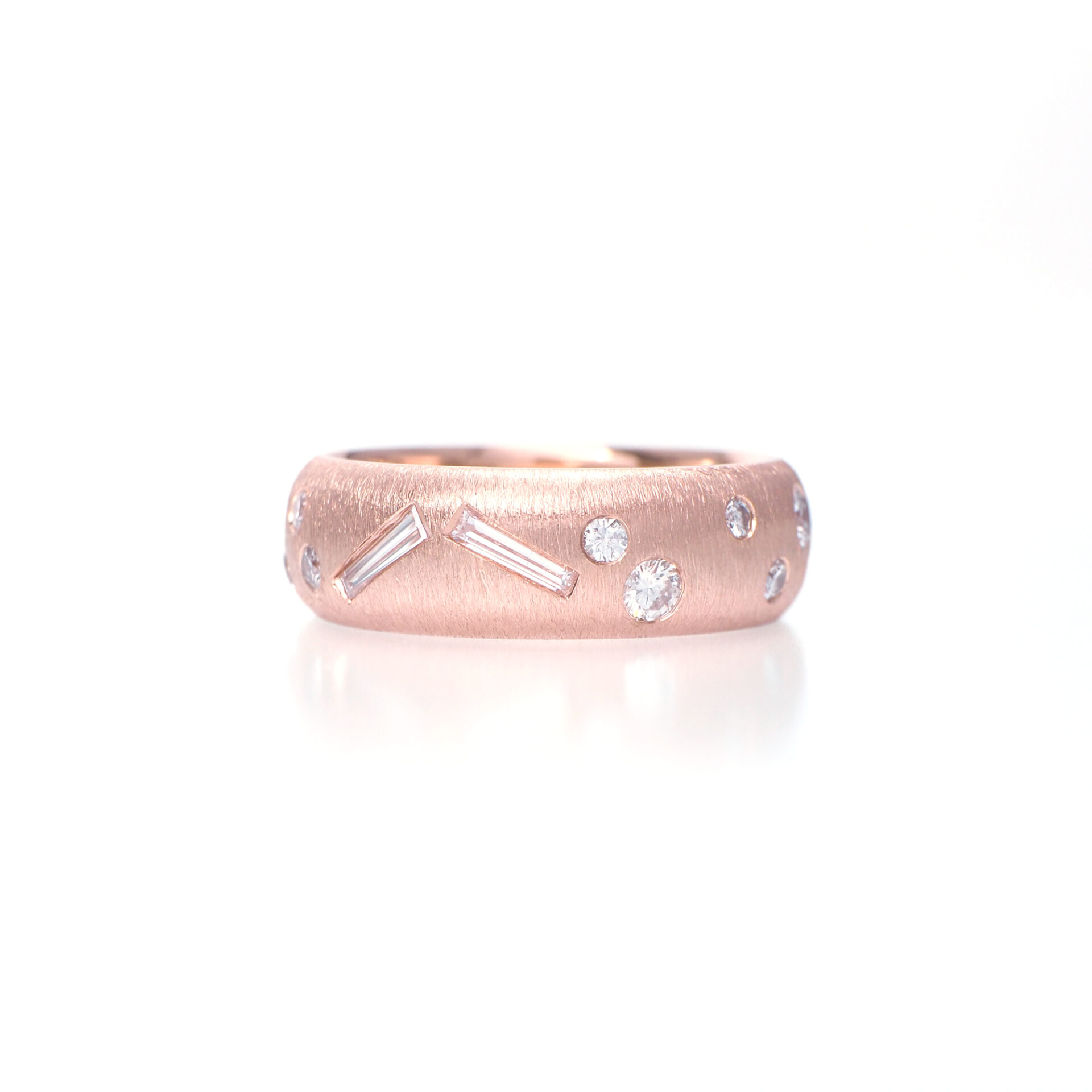 K18 Rose Gold Diamonds Ring Bespoke