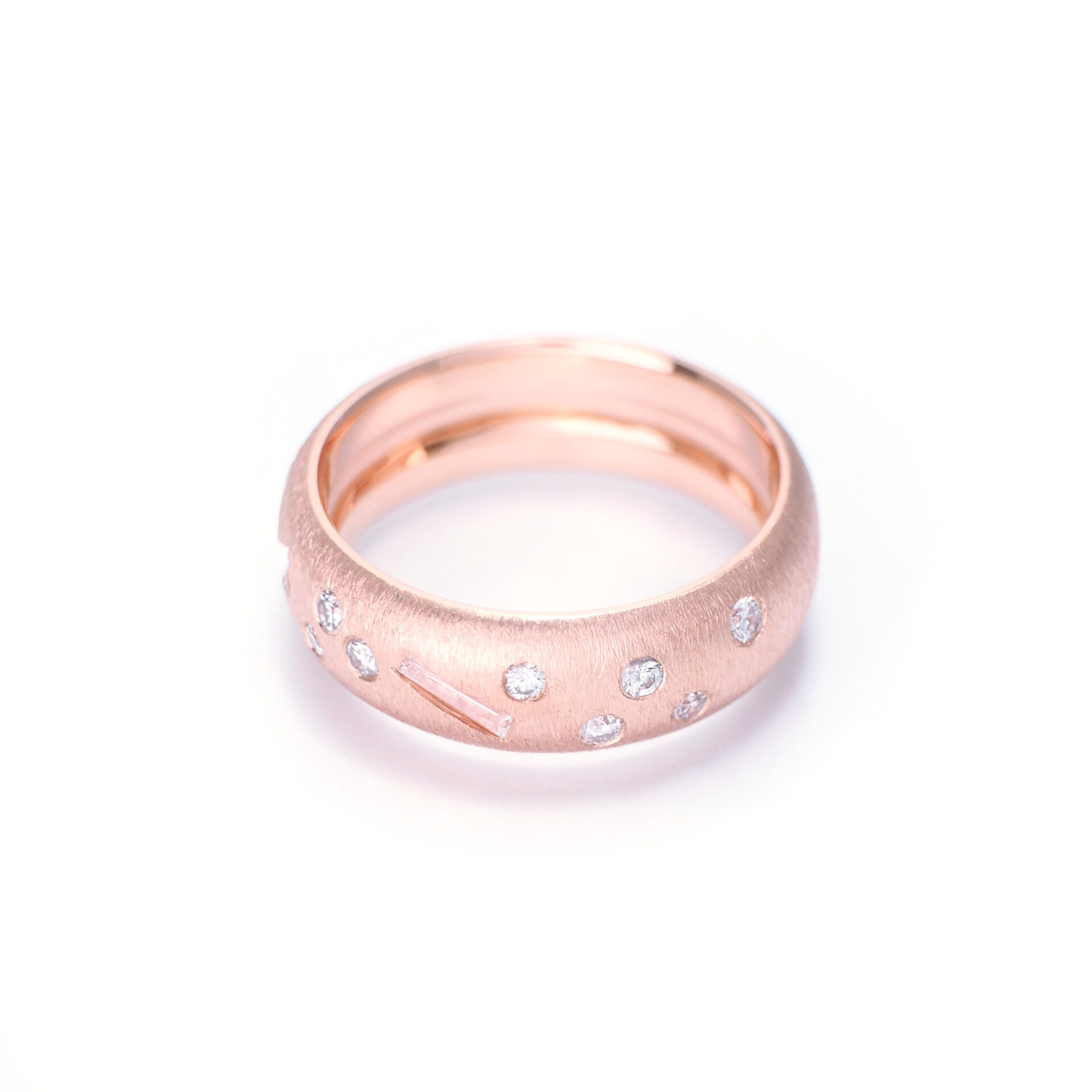 K18 Rose Gold Diamonds Ring Bespoke