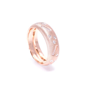 K18 Rose Gold Diamonds Ring Bespoke