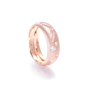 K18 Rose Gold Diamonds Ring Bespoke