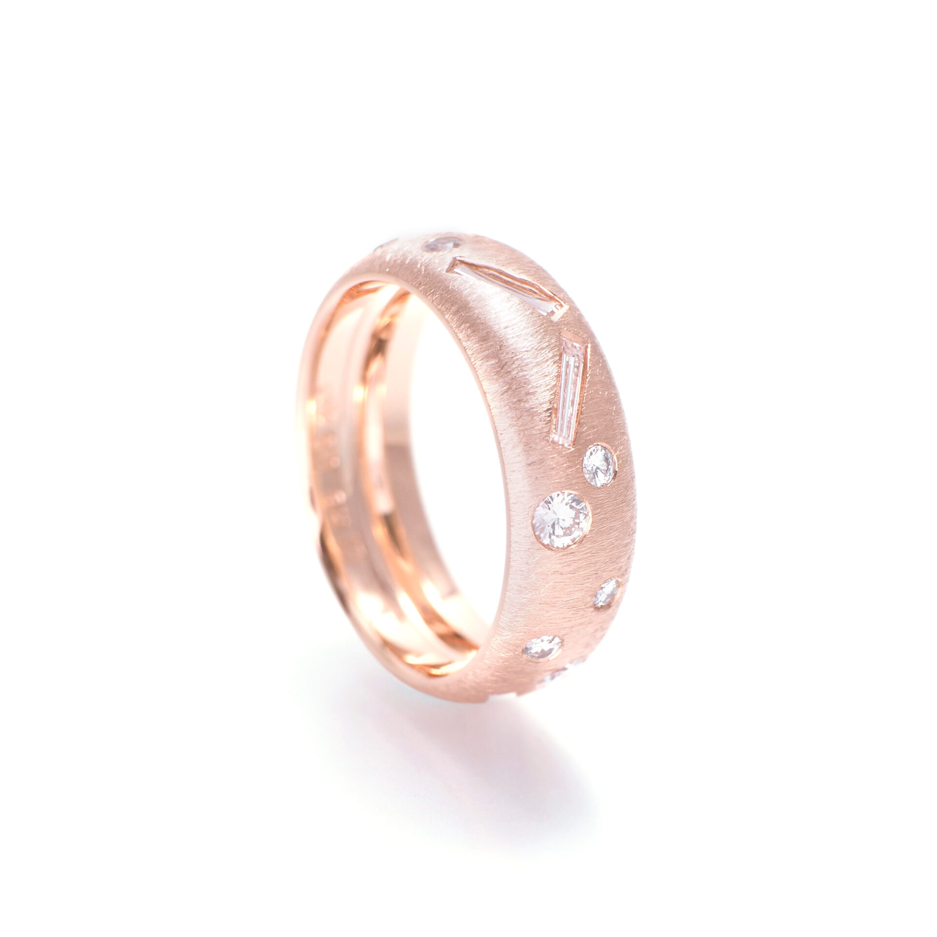 K18 Rose Gold Diamonds Ring Bespoke