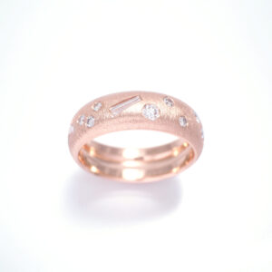 K18 Rose Gold Diamonds Ring Bespoke