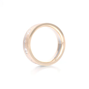 Pt900, K18YG Two-tone Color Diamonds Ring Bespoke