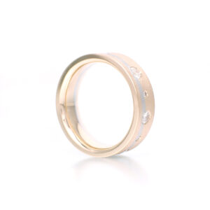 Pt900, K18YG Two-tone Color Diamonds Ring Bespoke