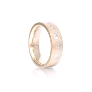 Pt900, K18YG Two-tone Color Diamonds Ring Bespoke