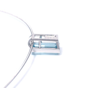 Pt950 Aquamarine Pendant Bespoke