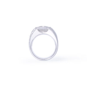 Pt950 Diamonds Signet Ring for Men Bespoke