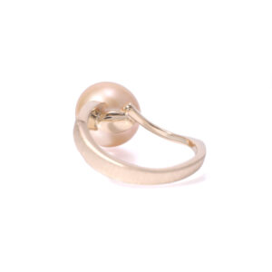18K South Sea Pearl Ring & Pt950 Stacking Ring Set Bespoke