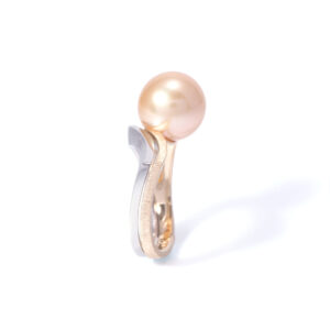 18K South Sea Pearl Ring & Pt950 Stacking Ring Set Bespoke