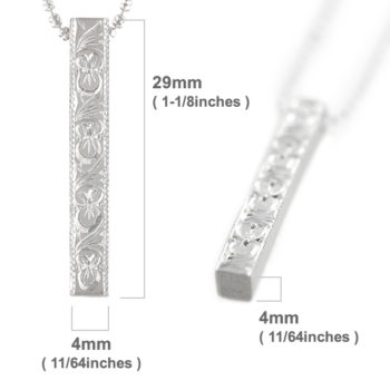 Subaru :: Necklace 925 Sterling Silver Japanese Engraving diamond reversible Pendant sizing