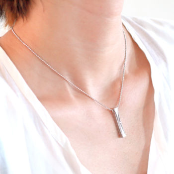 Subaru :: Necklace 925 Sterling Silver Japanese Engraving diamond reversible Pendant