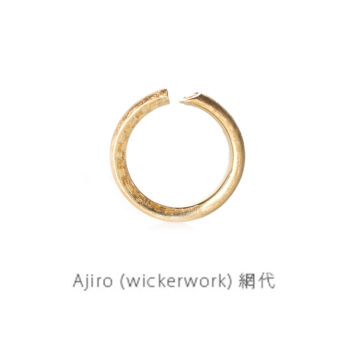 Hisho[飛翔] - K18YG Diamond Ring, Japanese Engraving ajiro