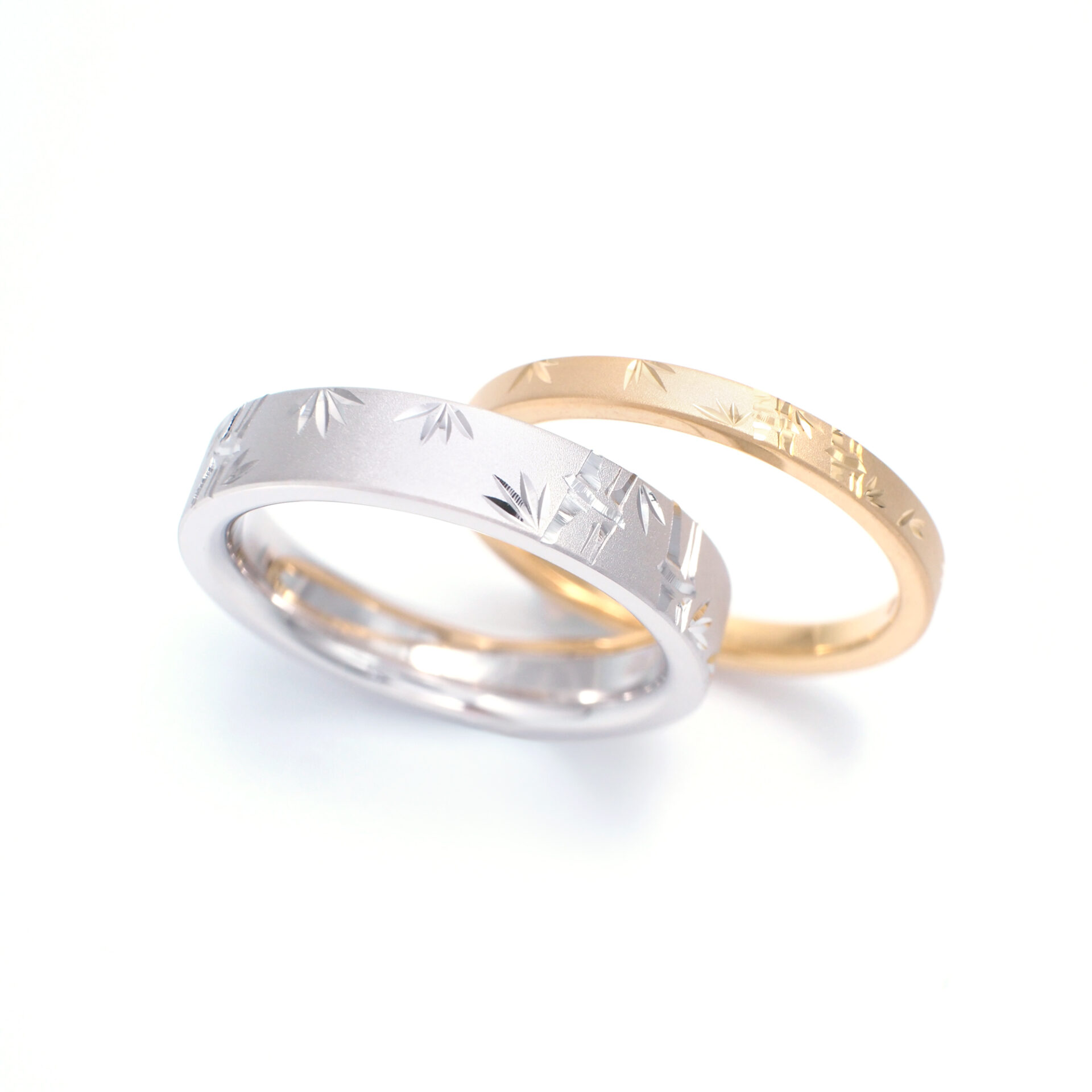 Take (Bamboo) Ring Japanese Engraving Ring 4mm width. With 2mm width.