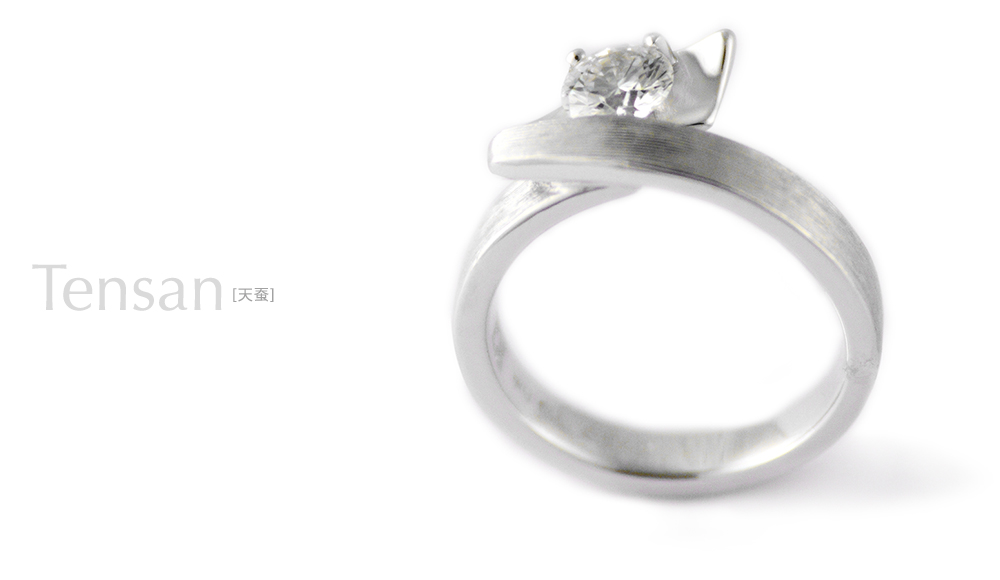 Tensan[天蚕]K18WGダイヤモンドリング　シンコーストゥディオ SHINKO STUDIO　