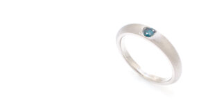 Pt950 ブルーダイヤモンドリング, 結婚指輪　オーダー　リフォーム　SHINKOSTUDIO