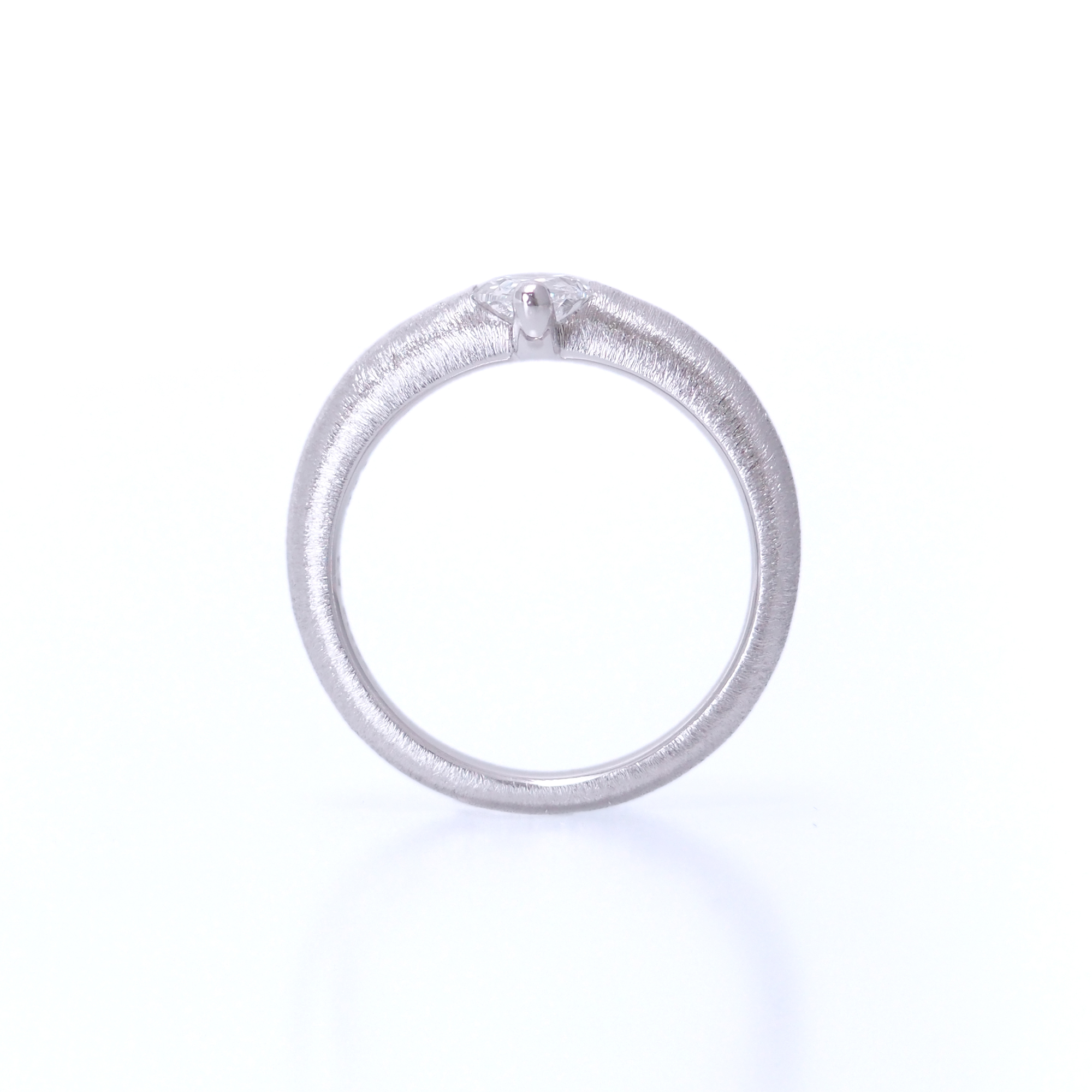 Pt950 ペアシェイプダイヤモンドリング カスタムオーダー