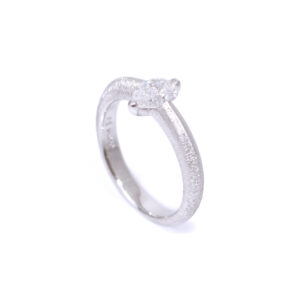 Pt950 ペアシェイプダイヤモンドリング カスタムオーダー