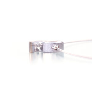 Pt900/K18 コンビカラー ダイヤモンドペンダント